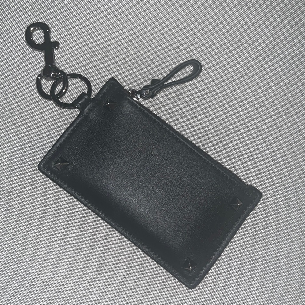 Valentino Rockstud Zip Coin/Card Purse
